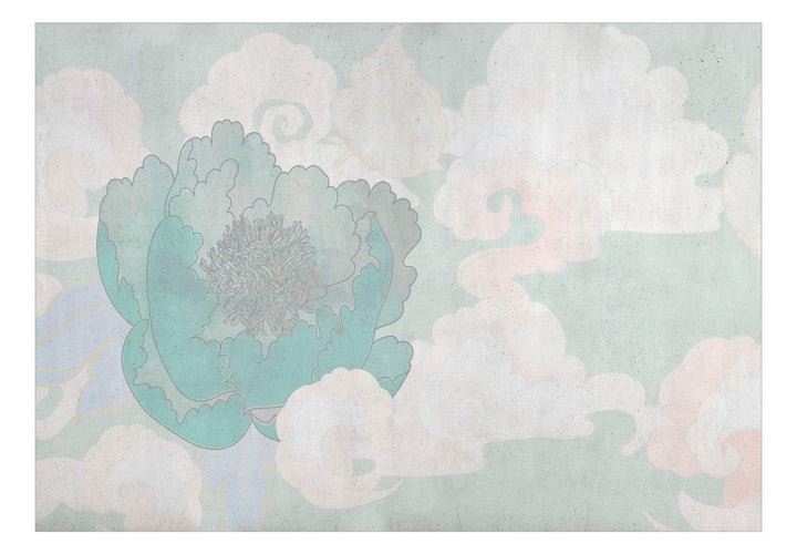 Fototapetes ar peonijam zilos toņos - Smalkā peonija - 142433 G-ART