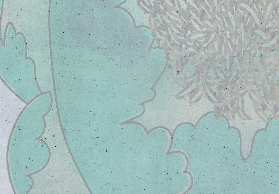 Fototapetes ar peonijam zilos toņos - Smalkā peonija - 142433 G-ART