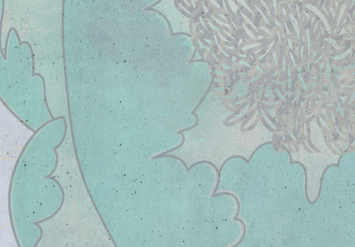 Fototapetes ar peonijam zilos toņos - Smalkā peonija - 142433 G-ART