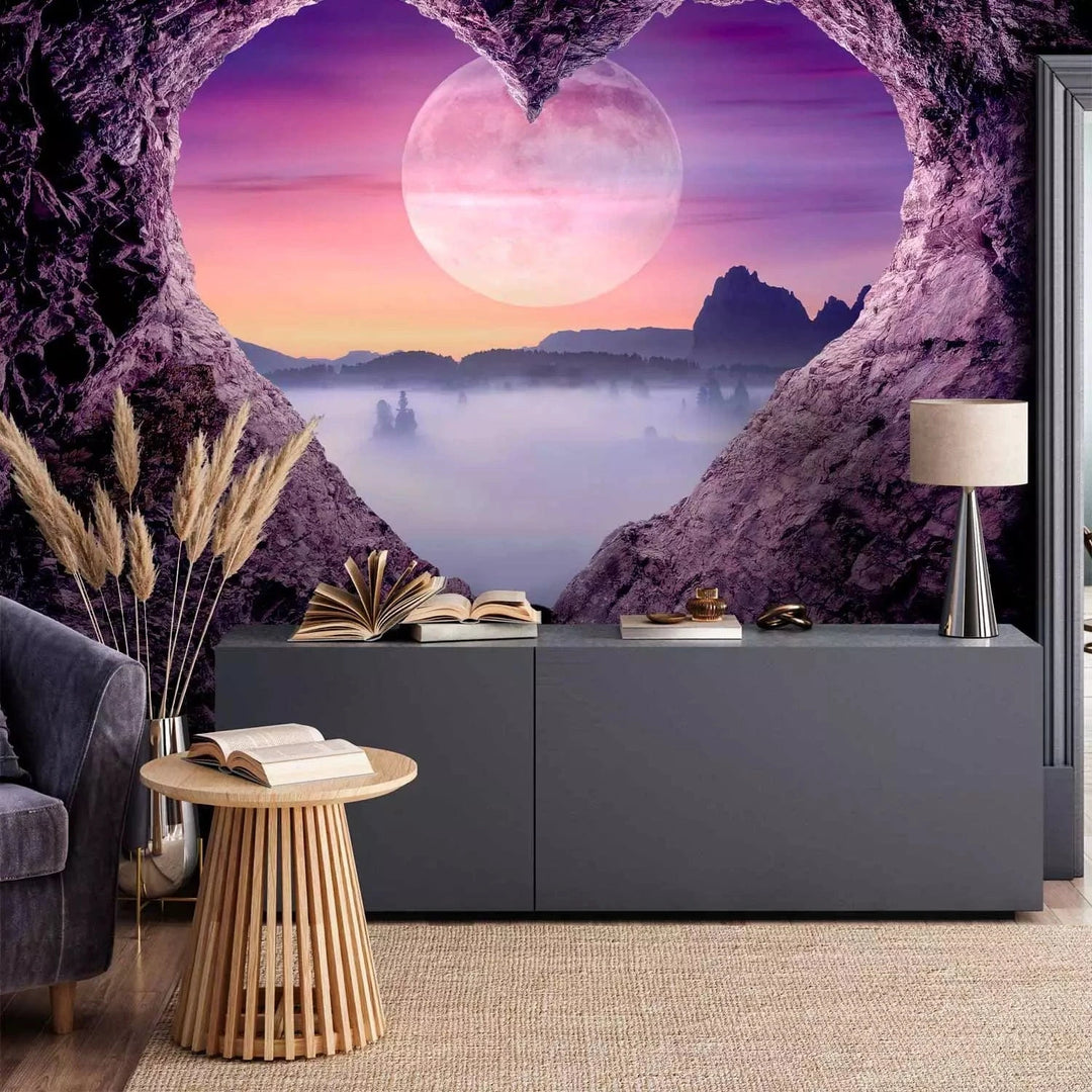 Fototapetes ar romantisku tematiku - Violeta ala, violetā krāsā G-ART