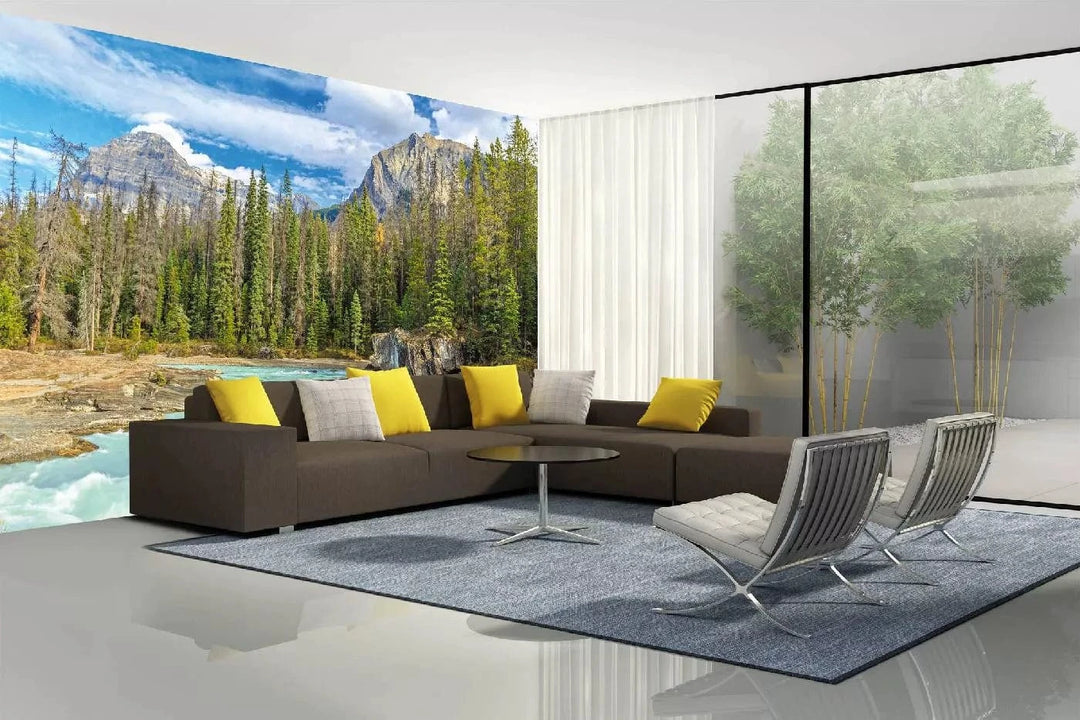 Fototapetes ar skaistu ainavu - Yoho nacionālais parks, kalni un mežs D-ART