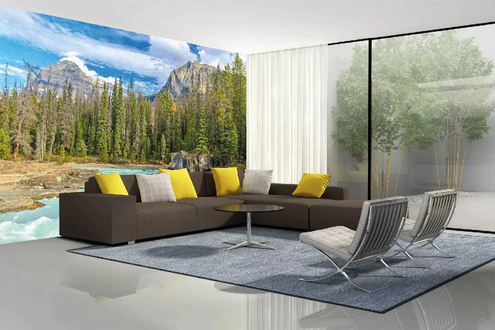 Fototapetes ar skaistu ainavu - Yoho nacionālais parks, kalni un mežs D-ART