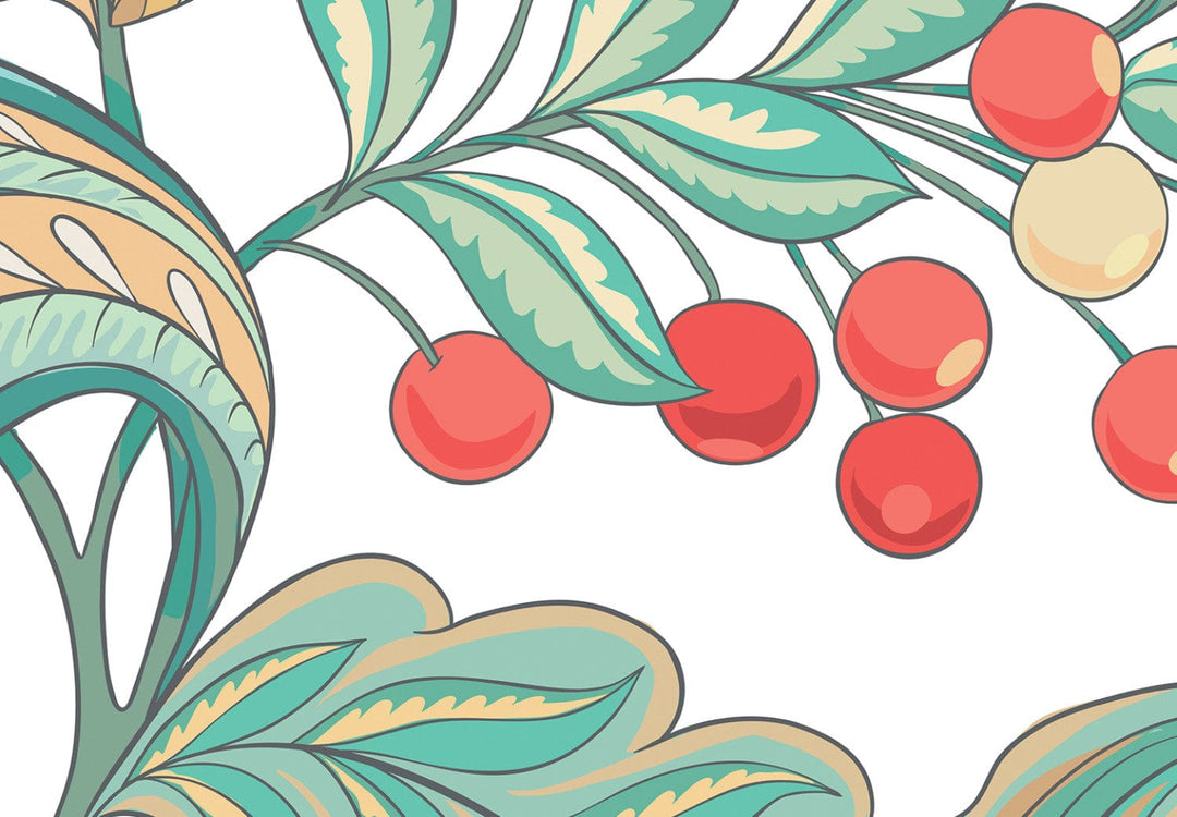 Fototapetes ar stilizētiem ziediem un etno motīvu - 143014 G-ART