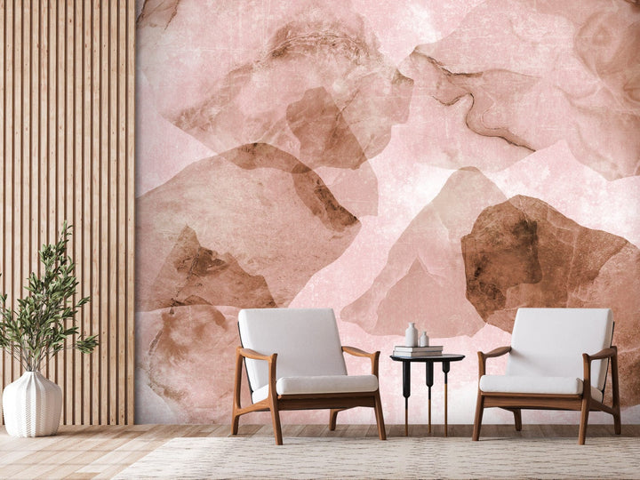 Fototapetes ar terrazzo rakstu (rozā krāsā) - 142344 G-ART