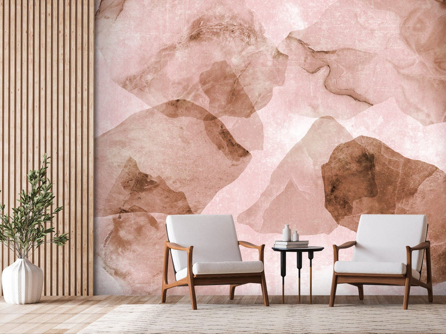 Fototapetes ar terrazzo rakstu (rozā krāsā) - 142344 G-ART