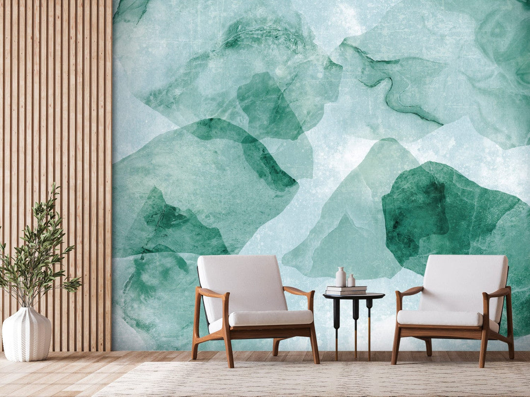 Fototapetes ar terrazzo rakstu (zaļā krāsā) - 142345 G-ART