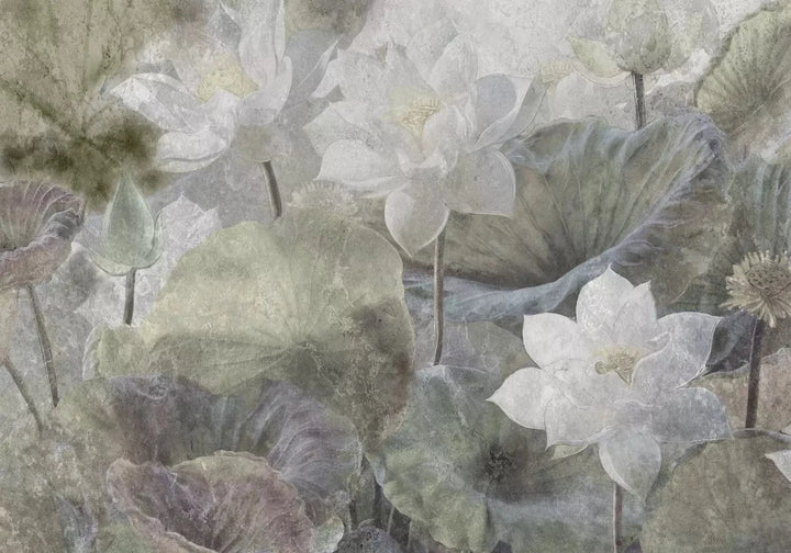 Fototapetes ar ūdens lilijām - romantiskai guļamistabai G-ART