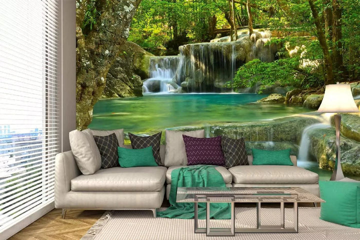 Fototapetes ar kalniem un ūdenskritumu - Taizemes ūdenskritums II D-ART