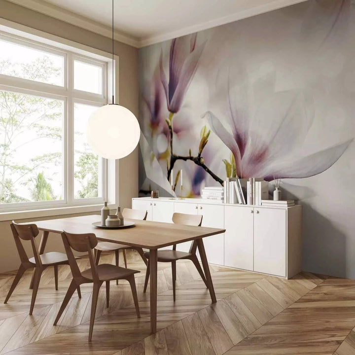 Fototapetes - Smalkās magnolijas bēšā krāsā - uz pasūtījumu G-ART