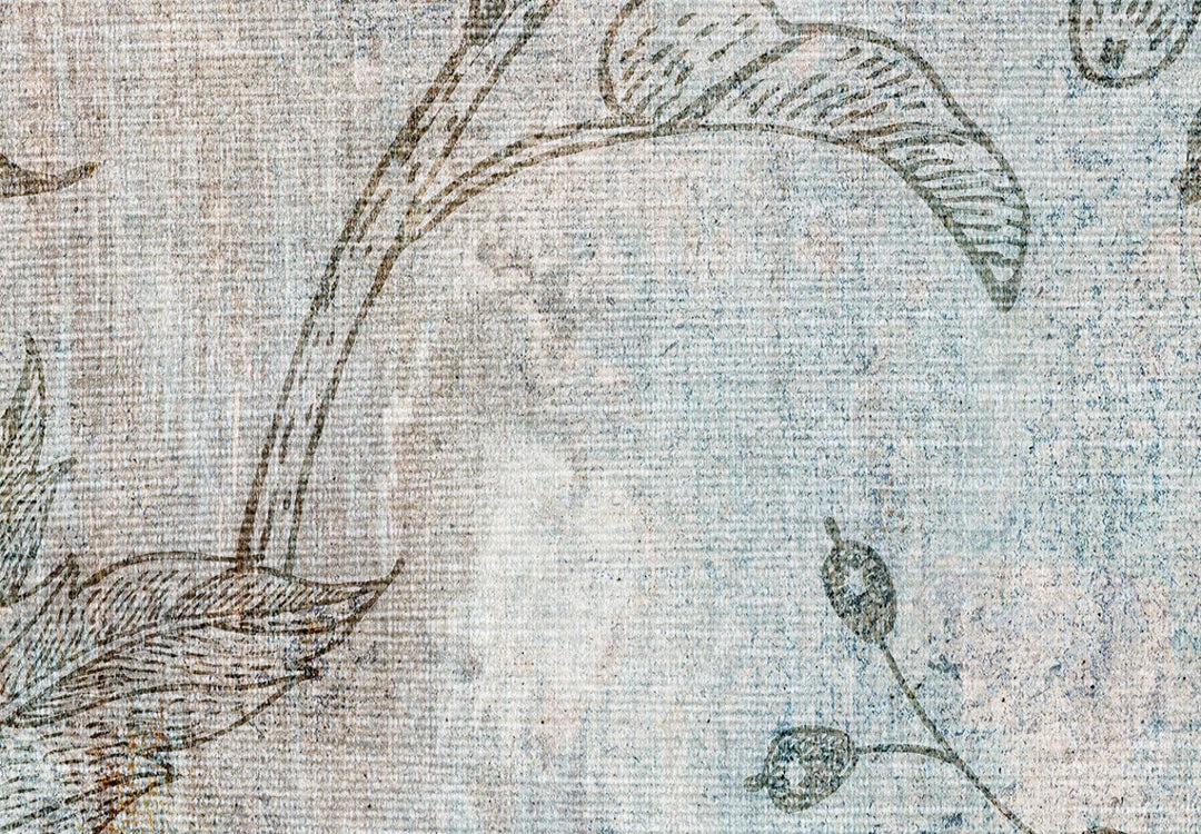 Fototapetes ar ziediem - Ziedu ornaments uz tekstila - 137259 G-ART