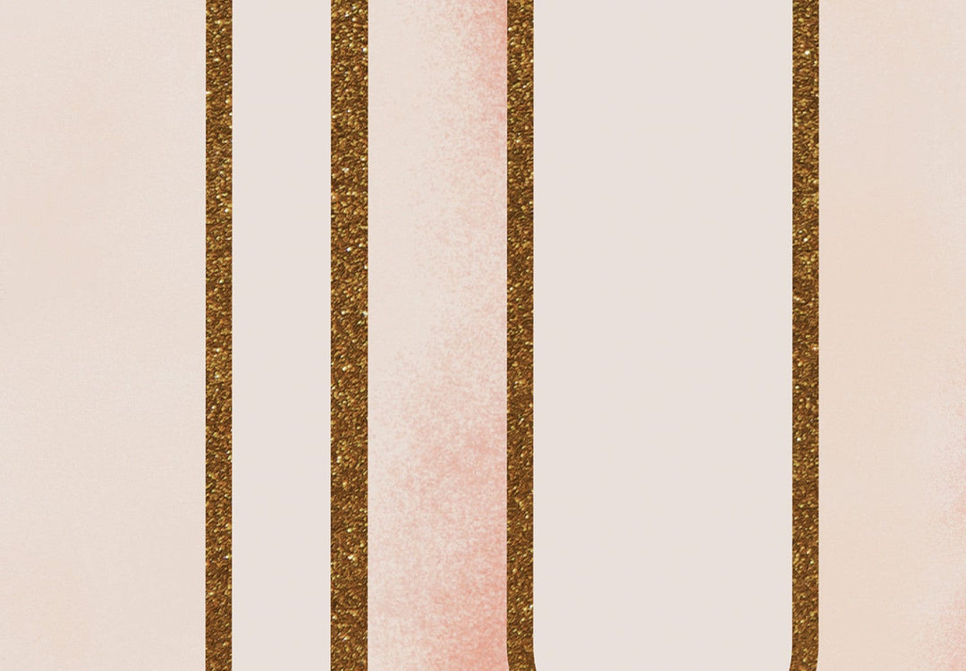 Fototapetes Art Deco stilā, krēmkrāsā ar zelta elementiem - 138743 G-ART