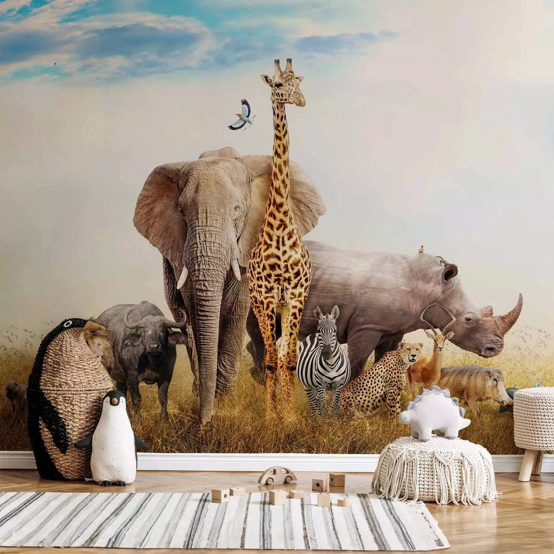 Fototapetes bērnistabai ar dzīvniekiem - Āfrikas fauna - 113809 G-ART