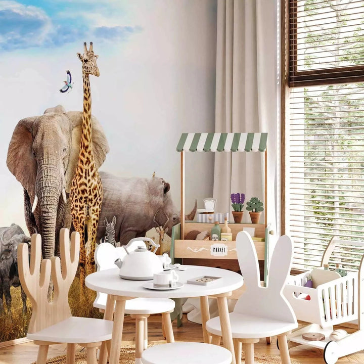 Fototapetes bērnistabai ar dzīvniekiem - Āfrikas fauna - 113809 G-ART