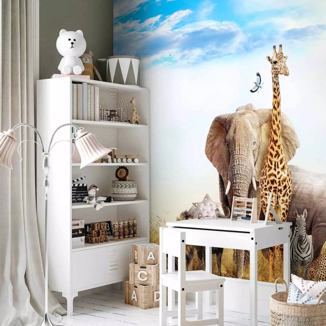 Fototapetes bērnistabai ar dzīvniekiem - Āfrikas fauna - 113809 G-ART