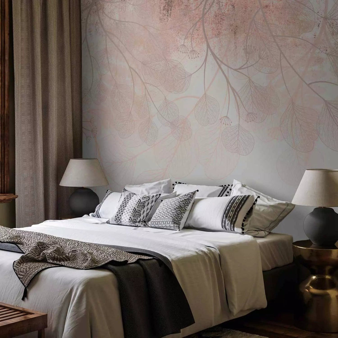 Fototapetes boho stilā – zelta dekors uz krēmkrāsas fona - 143730 G-ART