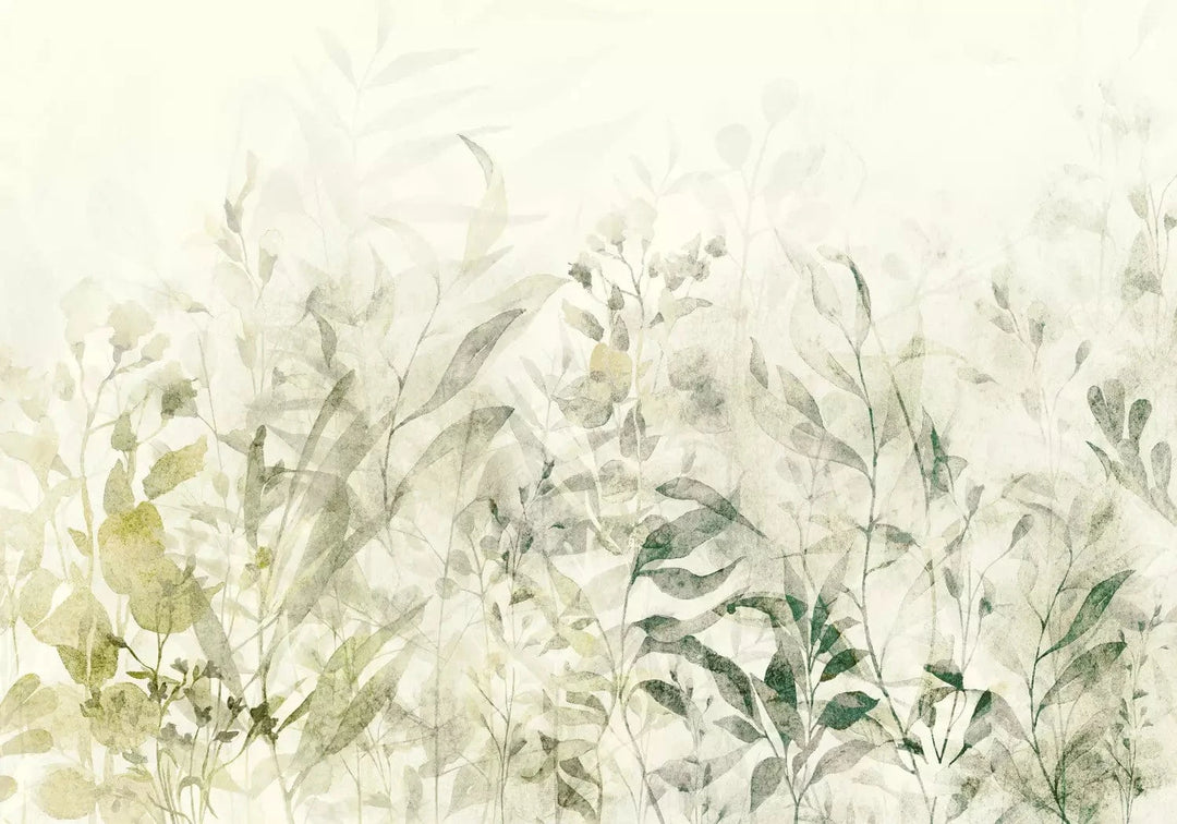 Fototapetes - Daba vasaras vidū – kompozīcija ar zaļam lapām - 135938 G-ART