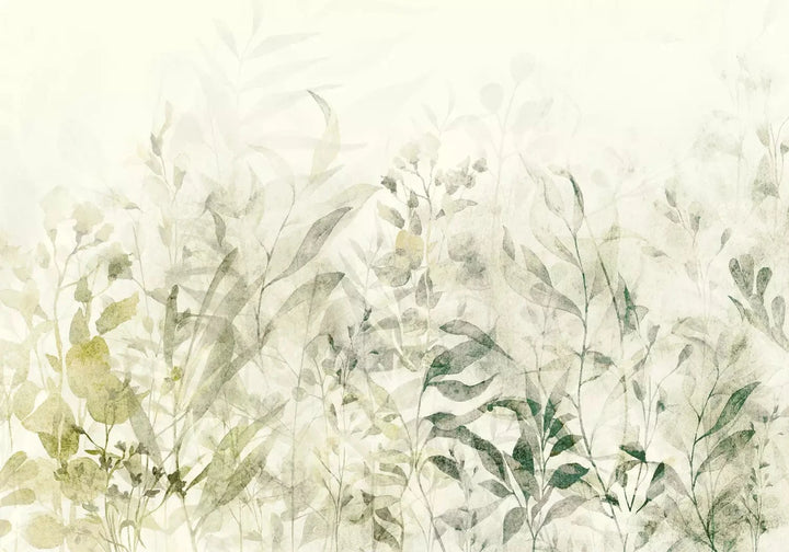 Fototapetes - Daba vasaras vidū – kompozīcija ar zaļam lapām - 135938 G-ART