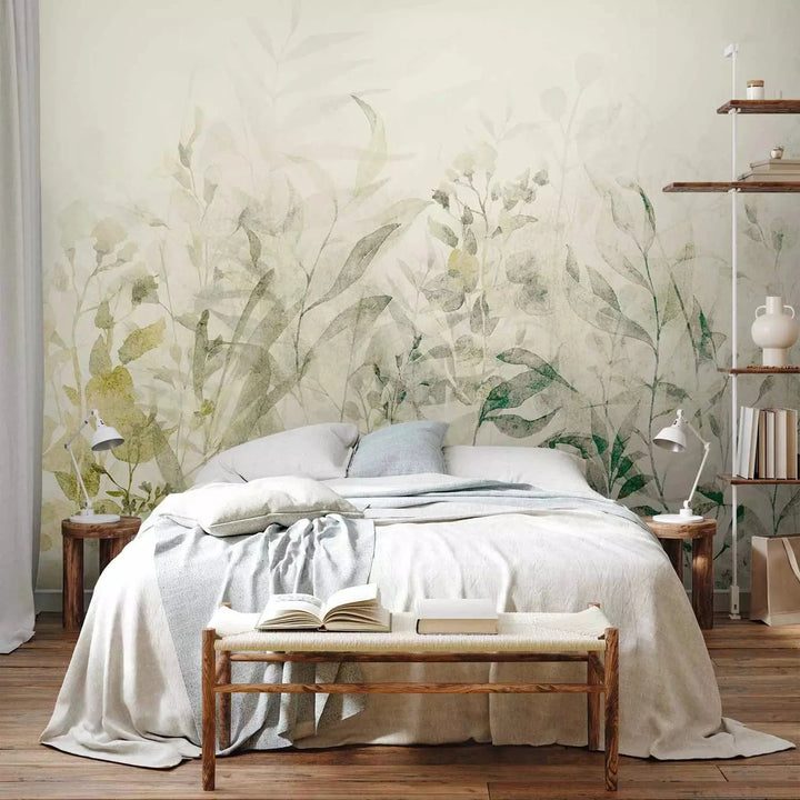 Fototapetes - Daba vasaras vidū – kompozīcija ar zaļam lapām - 135938 G-ART