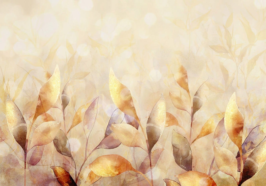 Fototapetes-  Dabas ainava ar augu kompozīciju oranžos toņos G-ART