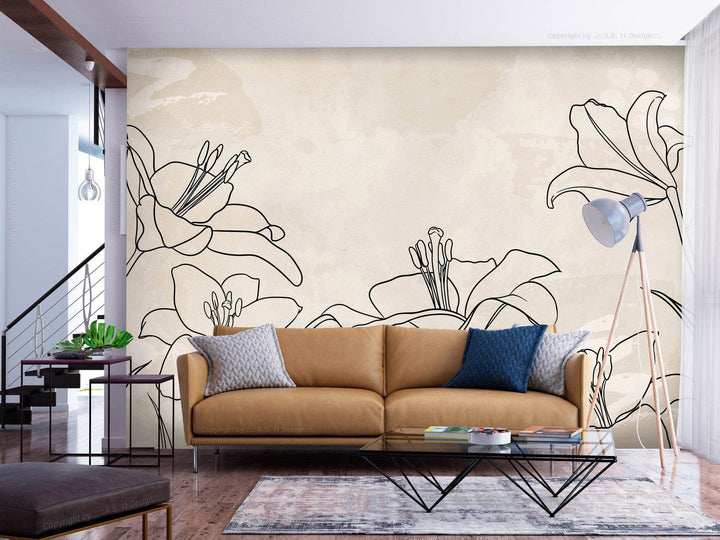 Fototapetes sievieti un ziediem - Daba prātā, 142775 G-ART