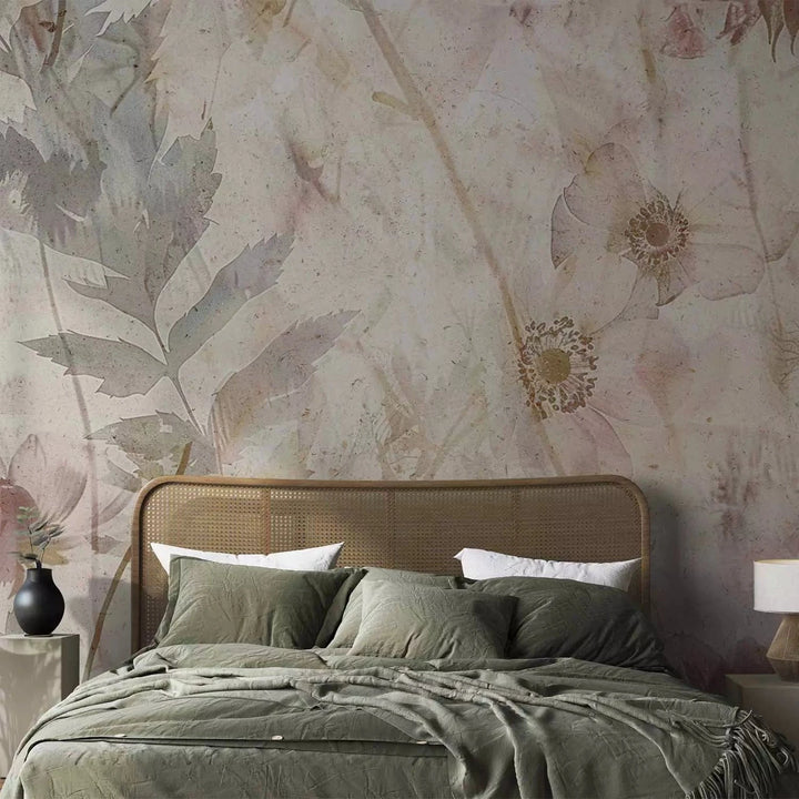 Fototapetes - Rīts mežā – miglains mežs pasteļtoņos - viesistabai G-ART