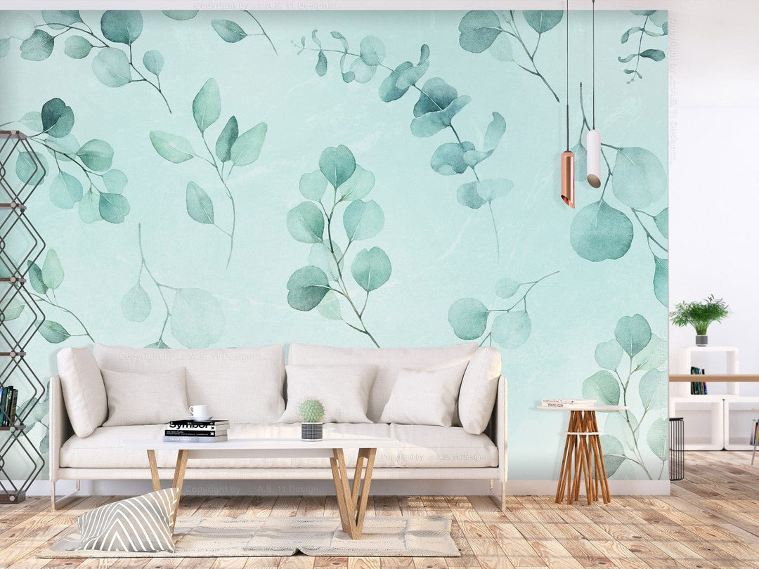 Fototapetes - Eikalipta lapas zilos toņos - 138567 G-ART