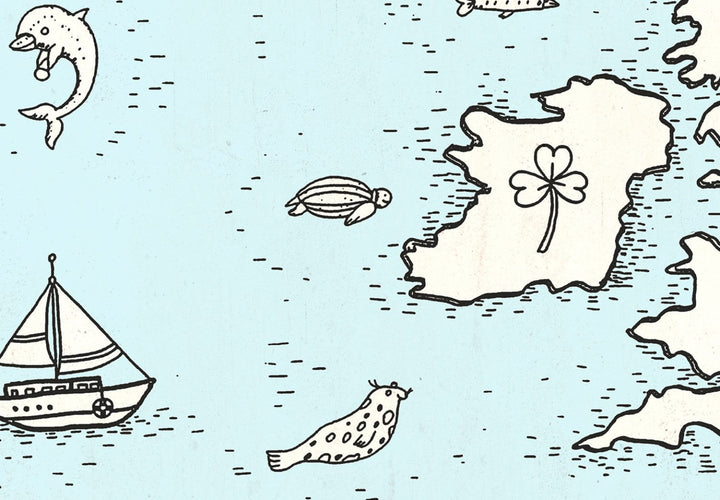 Fototapetes - Eiropas karte bērniem, vietas un tūrisma objekti 🌍 G-ART