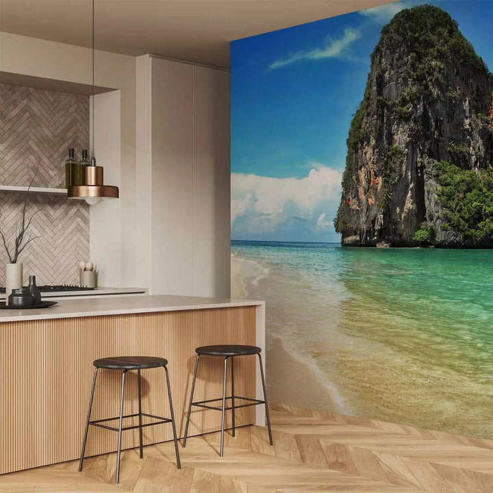 Fototapetes - Eksotiska ainava - Railay pludmale, zilā krāsā G-ART