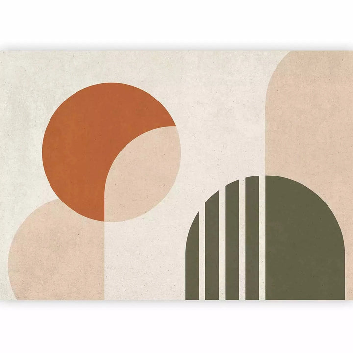 Fototapetes - Formas un krāsas – ģeometriskas formas uz gaiša fona G-ART