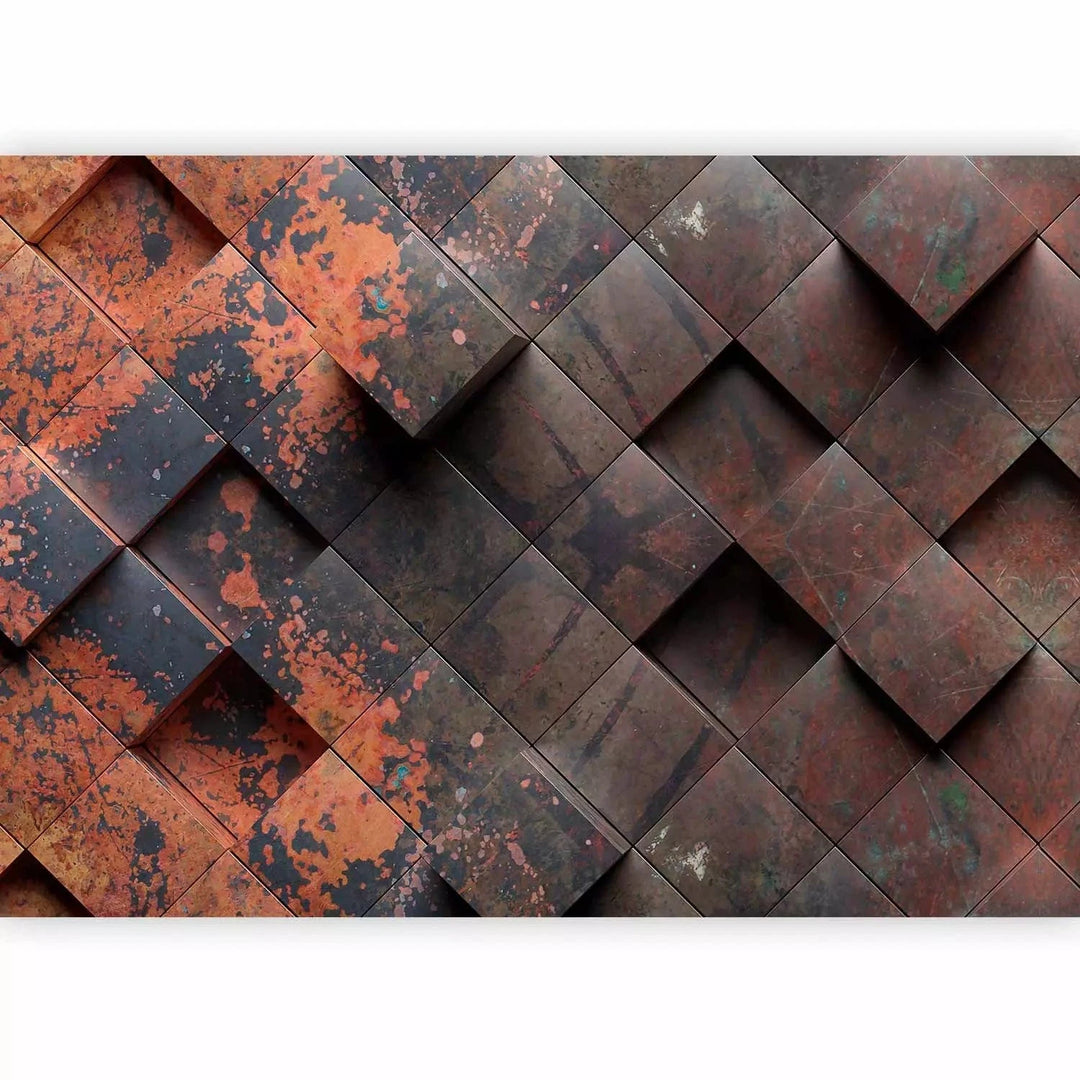 Fototapetes - industriālā siena rūsas krāsās, 150887 Tapetenshop.lv