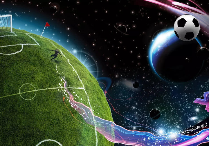 Fototapetes jauniešu istabai - Futbols - Kosmosa spēle - pasūtīt G-ART