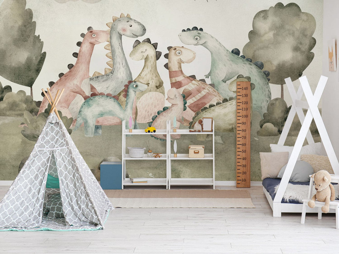 Bērnu fototapetes ar dinozauriem - Juras laikmeta pasaule, 149235 G-ART