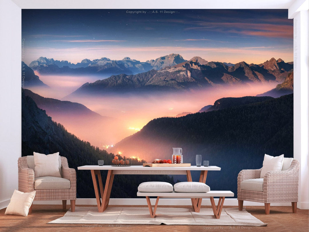 Fototapetes - Kalni pēc tumsas iestāšanās - 138534 G-ART