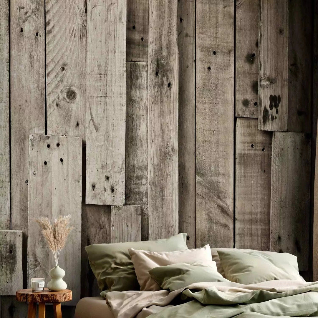 Fototapetes - koka dēļi dabīgos toņos - Koka šarms - bēšos toņos G-ART