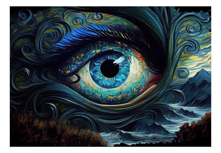 Fototapetes - Kompozīcija Van Goga Zvaigžņotā nakts stilā - 151022 G-ART