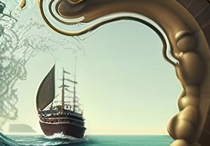 Fototapetes - Kuģis sirdī - sirreāla ainava Dalī stilā - 151023 G-ART