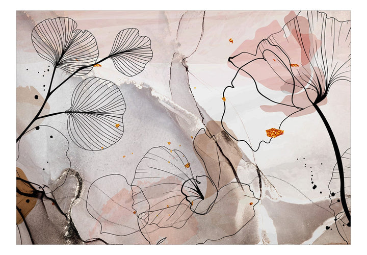 Fototapetes - Lineāra kompozīcija uz pieklusināta abstrakta fona - 151906 G-ART