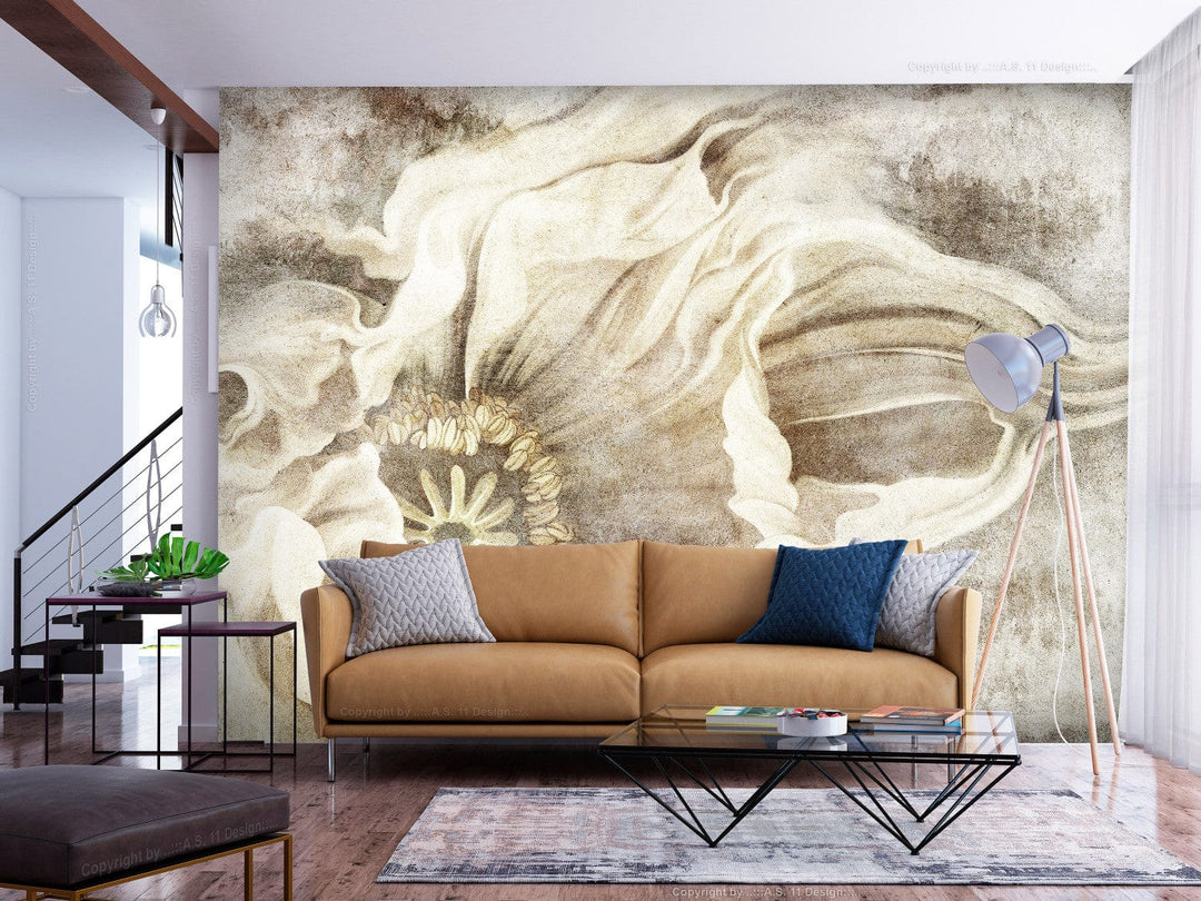 Fototapetes bēšos toņos - Maģiskais zieds, 142364 G-ART