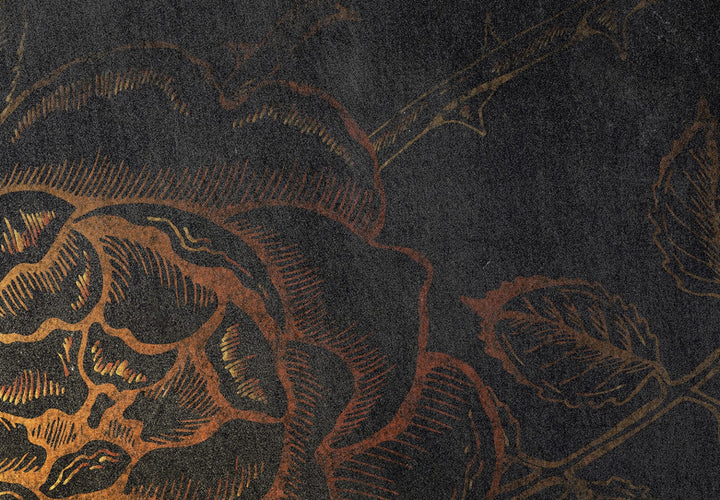Fototapetes - Maģiskās nakts ziedi uz melna fona - 146369 G-ART