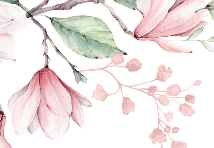 Fototapetes viesistabai - Magnolijas ziedēšana, rozā toņos, 143171 G-ART