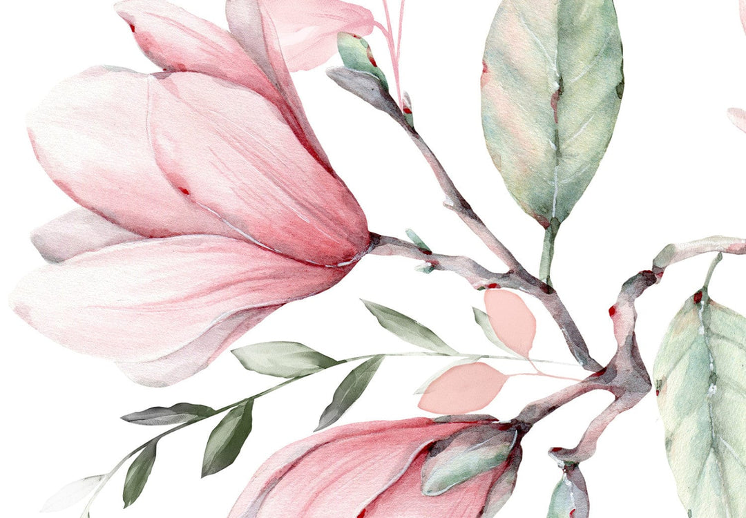 Fototapetes viesistabai - Magnolijas ziedēšana, rozā toņos, 143171 G-ART