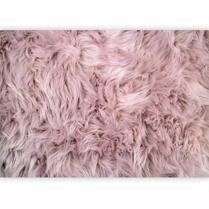 Pūkains mākslīgais tekstils rozā krāsā #F2D8D9 G-ART