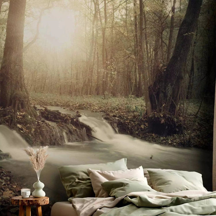 Fototapetes ar skaistu meža strautu - 88648 G-ART