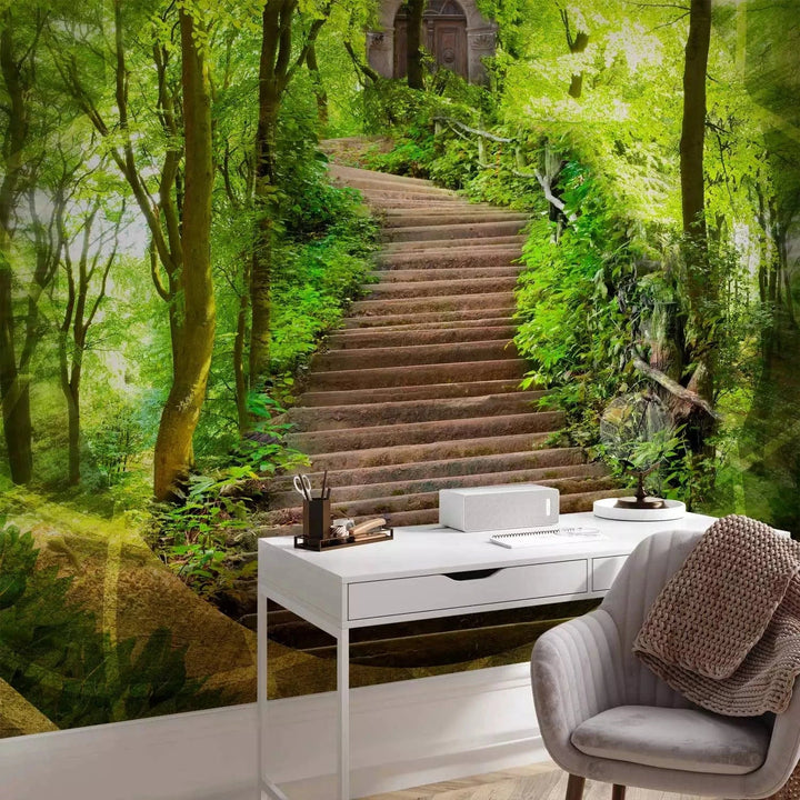 Fototapetes - Meža noslēpums (zaļā krāsā) - uz pasūtījumu G-ART