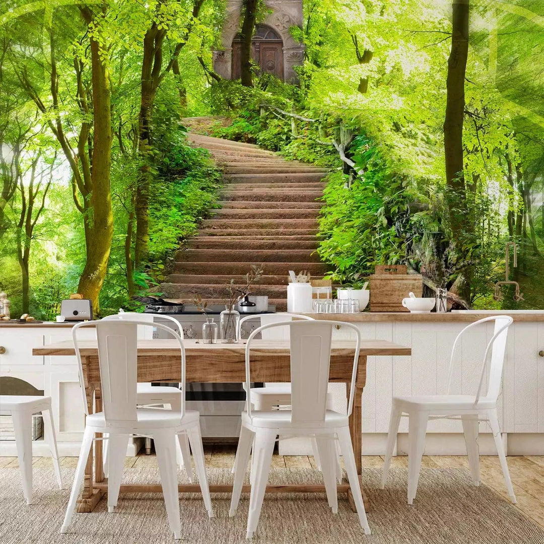 Fototapetes - Meža noslēpums (zaļā krāsā) - uz pasūtījumu G-ART