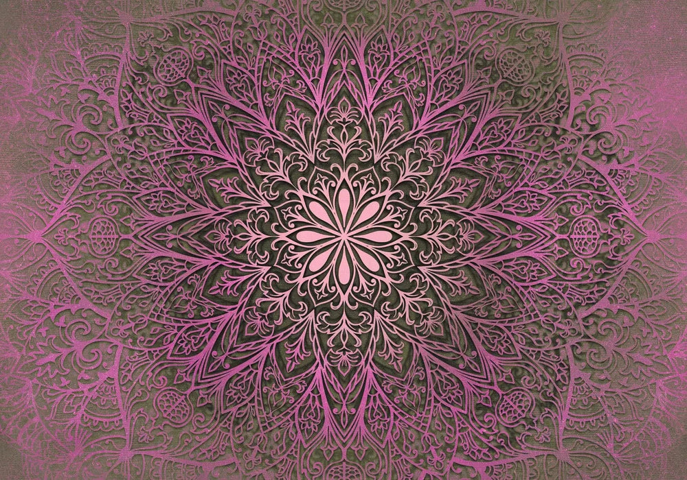 Fototapetes - Mīlestības mandala, violetos toņos - austrumu stils G-ART