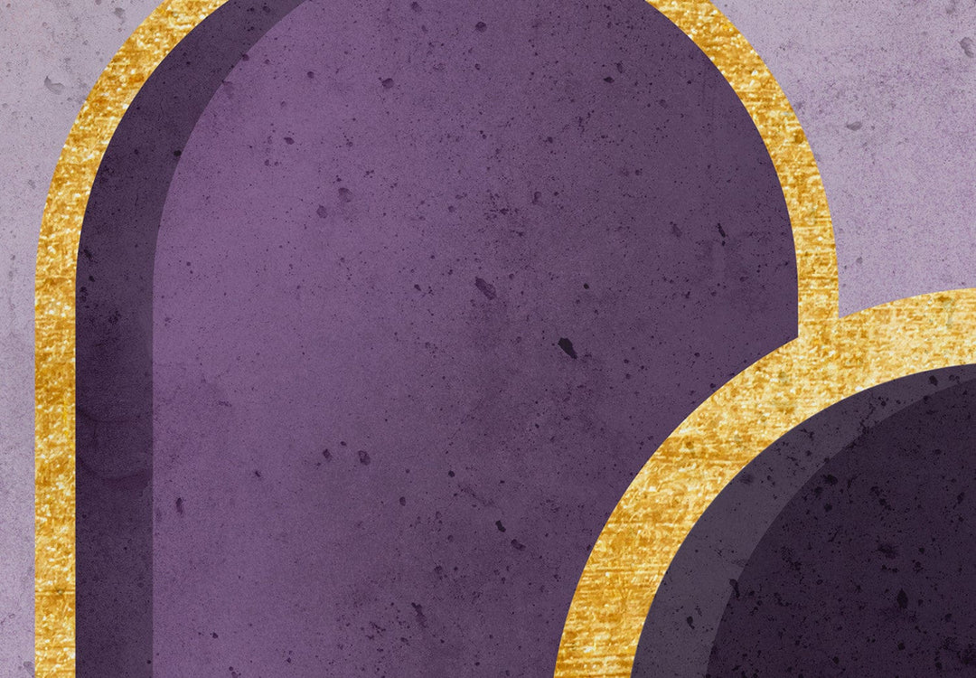 Fototapetes Artdeco grafika violetos toņos ar abstraktu motīvu, 138286 G-ART