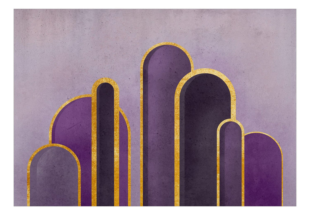 Fototapetes Artdeco grafika violetos toņos ar abstraktu motīvu, 138286 G-ART