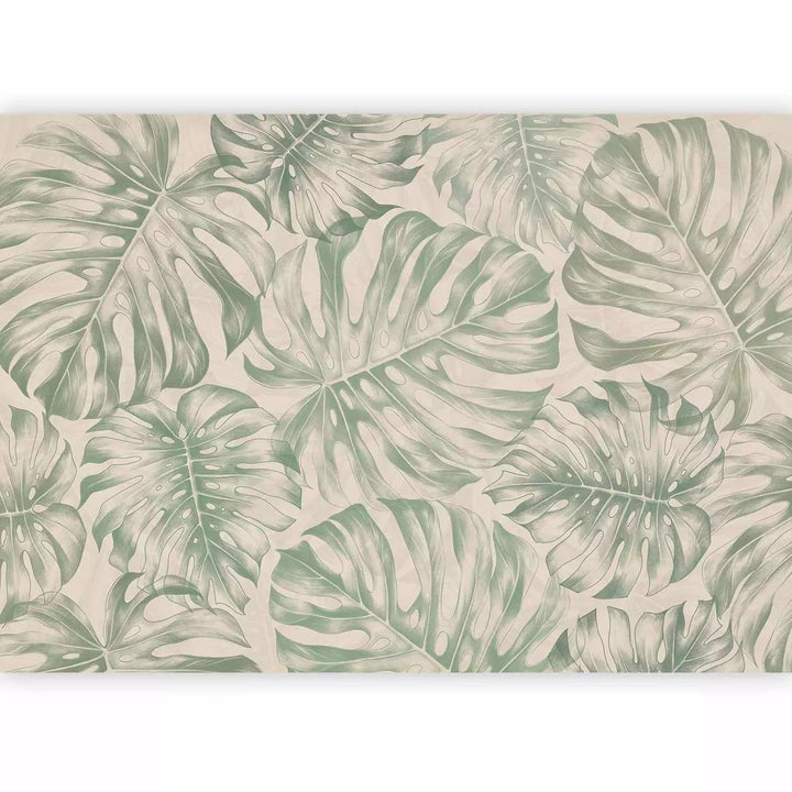 Fototapetes - Monstera lapas nomierinošos zaļos toņos -interjerā G-ART