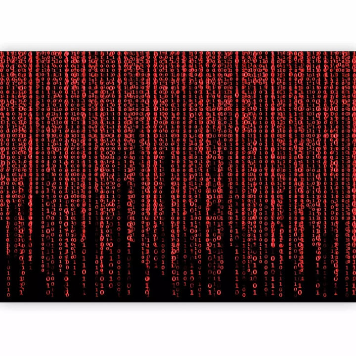 Fototapetes - motīvs no filmas “Matrix” ar cipariem sarkanā krāsā G-ART